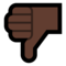 Thumbs Down - Black emoji on Microsoft